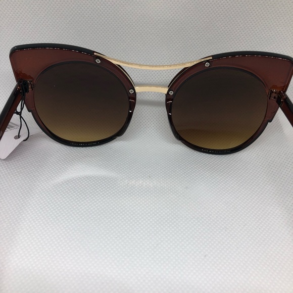 Cat Eye Brown Sunglasses - Picture 4 of 5